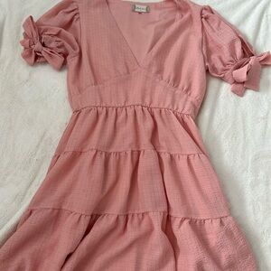 Altar'd State Pink Tiered Dress